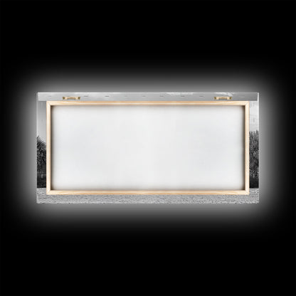 Surfboards, Beach Garage, Modern Coastal, Ocean Style, Framed Canvas Print, surf shack decor, teen room wall art, minimalist beach art