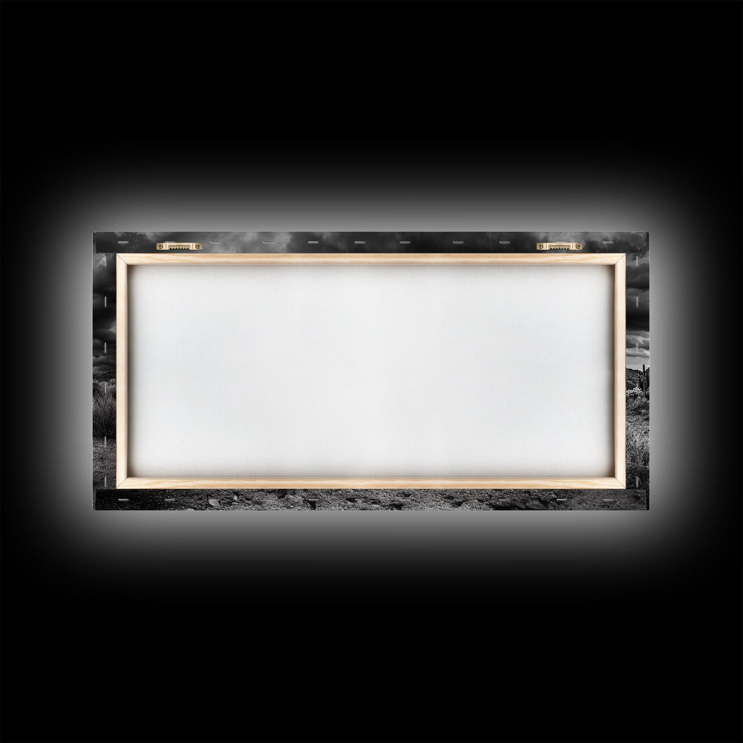 Wüstensturm-Szene, Blitzlandschaft, Südwest-Kunst, Dramatischer Himmel, Gerahmter Leinwanddruck, Western-Wandkunst, Rustikale Wohnzimmerdekoration