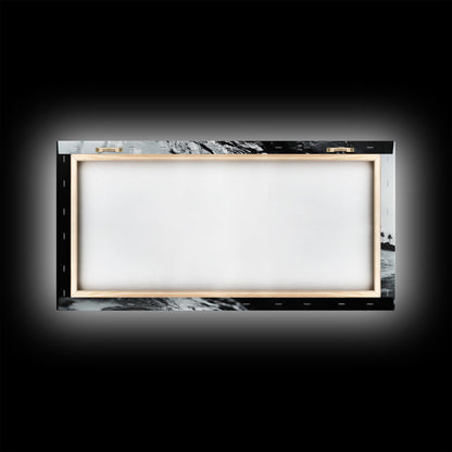 Meereswellenkräuselung, Brandungstunnel, tropische Küste, gerahmter Leinwanddruck, Küstenwandkunst, Strandhausdekoration, Naturfotografie