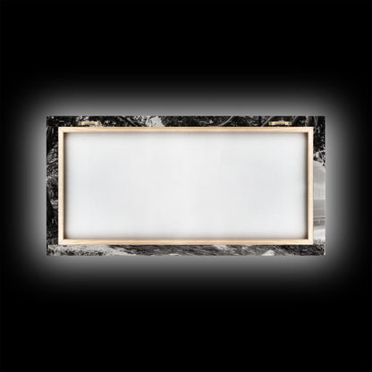 Ocean View, Coastal Trees, Cliffside Vista, Light and Shadows, Framed Canvas Print, landscape wall art, modern beach decor, boho living room