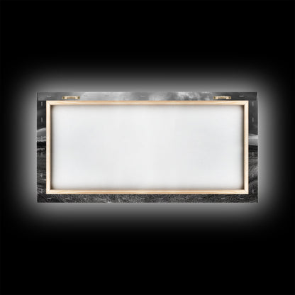 Prairie Wagon Wheel, Western Landscape, Rustic Field, Canvas Print, Country Farmhouse Wall Art, Fall Rustic Decor, Black And White Art