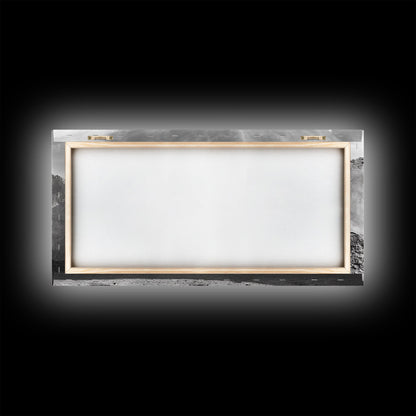 Adobe Wall, Desert Door, Rustic Texture, Framed Canvas Print, Southwest Wall Art, Neutral Earth Tones, Boho Western Living Room Decor