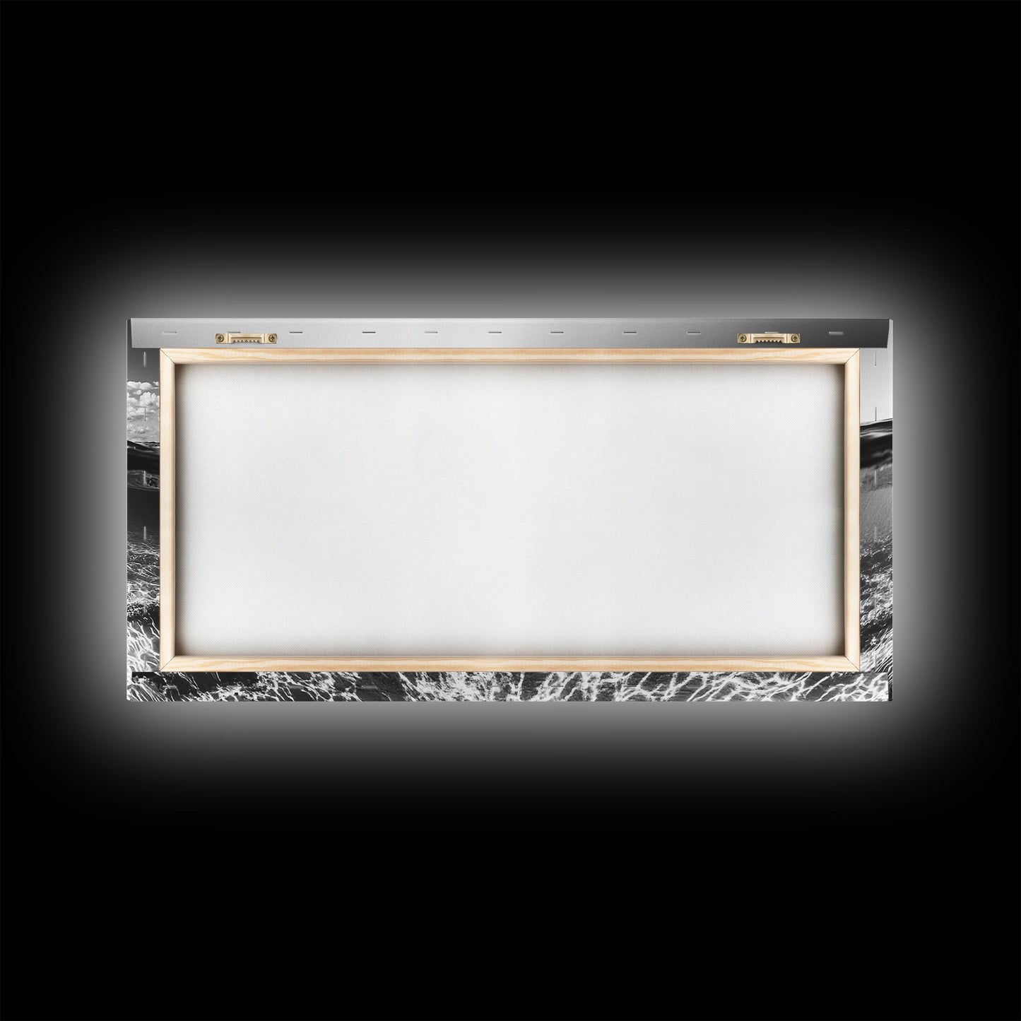 Ocean Surface, Sunlit Water, Sea Ripple, Underwater Light, Canvas Print, Modern Beach Art, Bathroom Wall Decor, Coastal Vibes