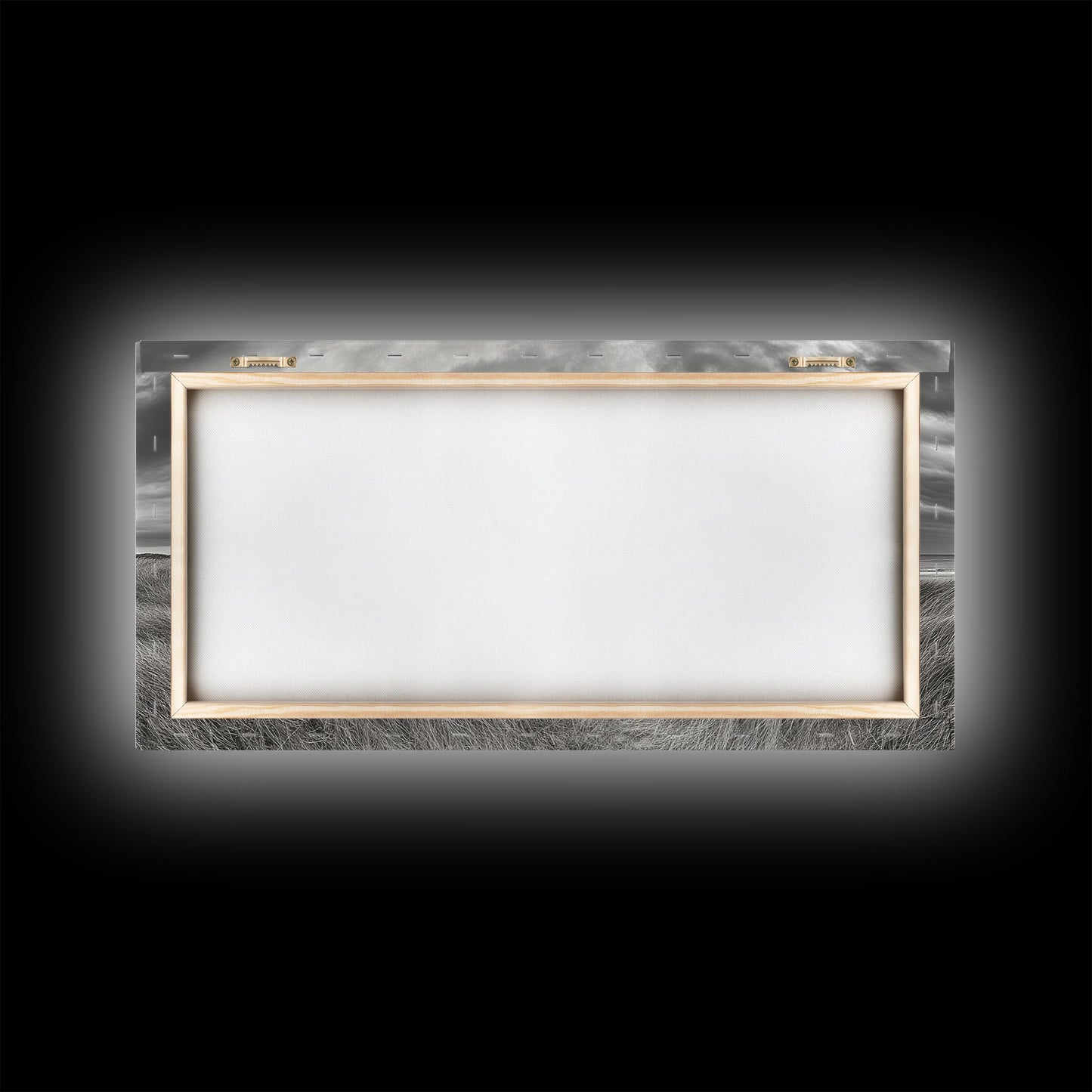 Prairie Wagon, Coastal Grass, Covered Cart, Western Landscape, Framed Canvas Print, Rustic Fall Art, Living Room Wall Decor