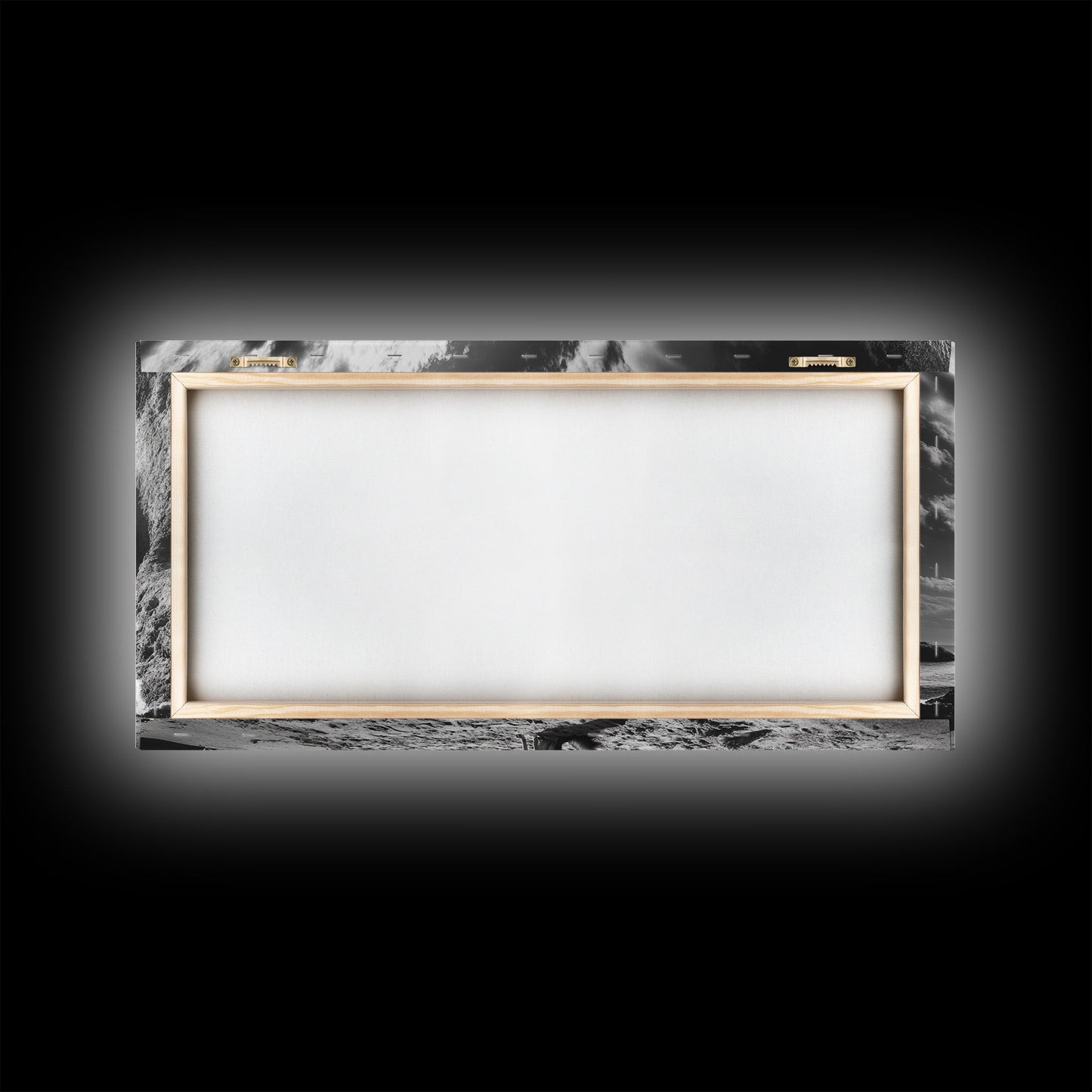 Howling Dog, Seaside Cliffs, Cloudy Sky, Wild Beach, Canvas Print, Nature Animal Art, Rustic Fall Wall Decor, Entryway Accent, Bedroom Wall Art