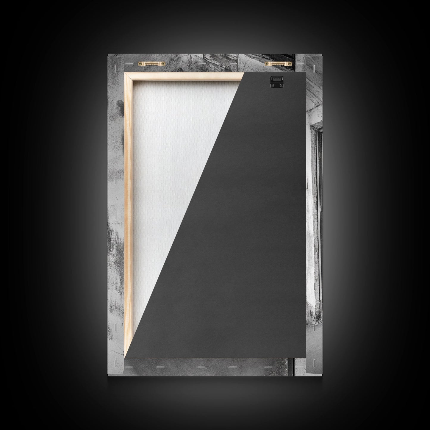 Bank Vault Door, Industrial Design, Urban Texture, Canvas Print, Masculine Office Decor, Steampunk Wall Art, Black White Print