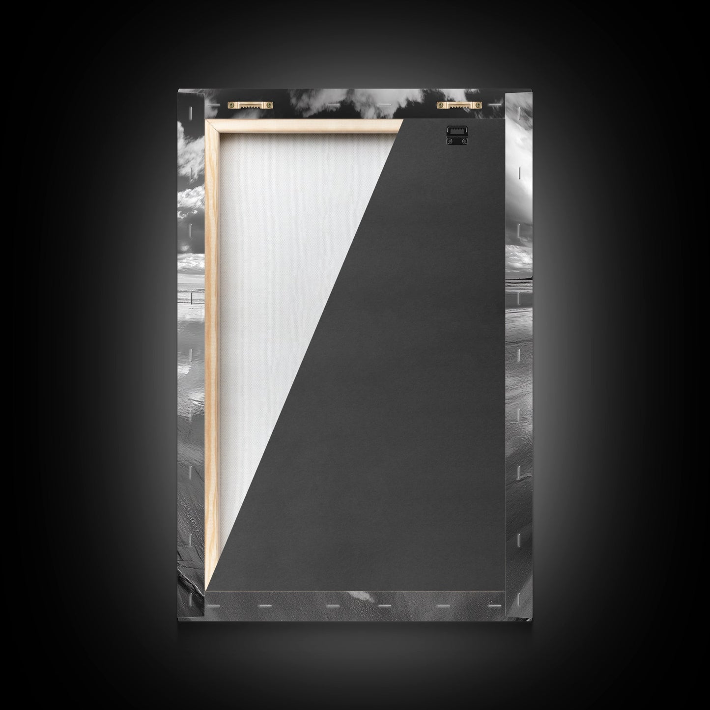 Washed buoy shore, coastal solitude, beach reflections, nautical simplicity, Framed Canvas Print, guest room art, seaside rustic wall decor