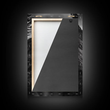 River Meets Sea, Forest Coast, Rugged Beauty, Sunset Flow, Canvas Print, Nature Wall Art, Moody Living Room Landscape