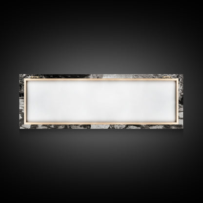 Steinbecken, Stille Spiegelung, Naturfotografie, Zen-Atmosphäre, Gerahmter Leinwanddruck, Wandbild fürs Badezimmer, Rustikale Dekoration, Ruhige Wohnatmosphäre