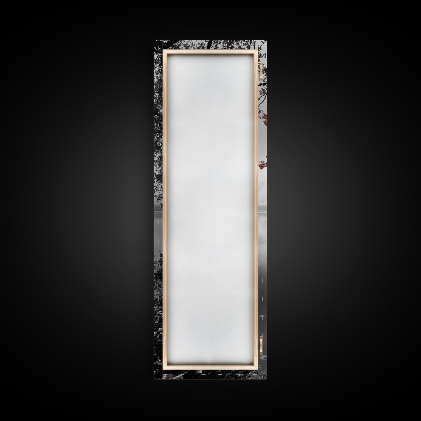 Autumn Leaves, Peaceful Lake, Misty Morning, Nature Silence, Canvas Print, Fall Wall Art, Neutral Bedroom Decor, Minimalist Photography