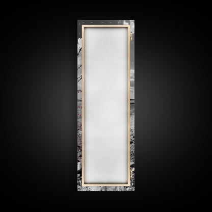 Red Barbed Wire, Desert Fence, Dystopian Path, Framed Canvas Print, Western Rustic Decor, Grunge Wall Art, Monochrome Landscape Style