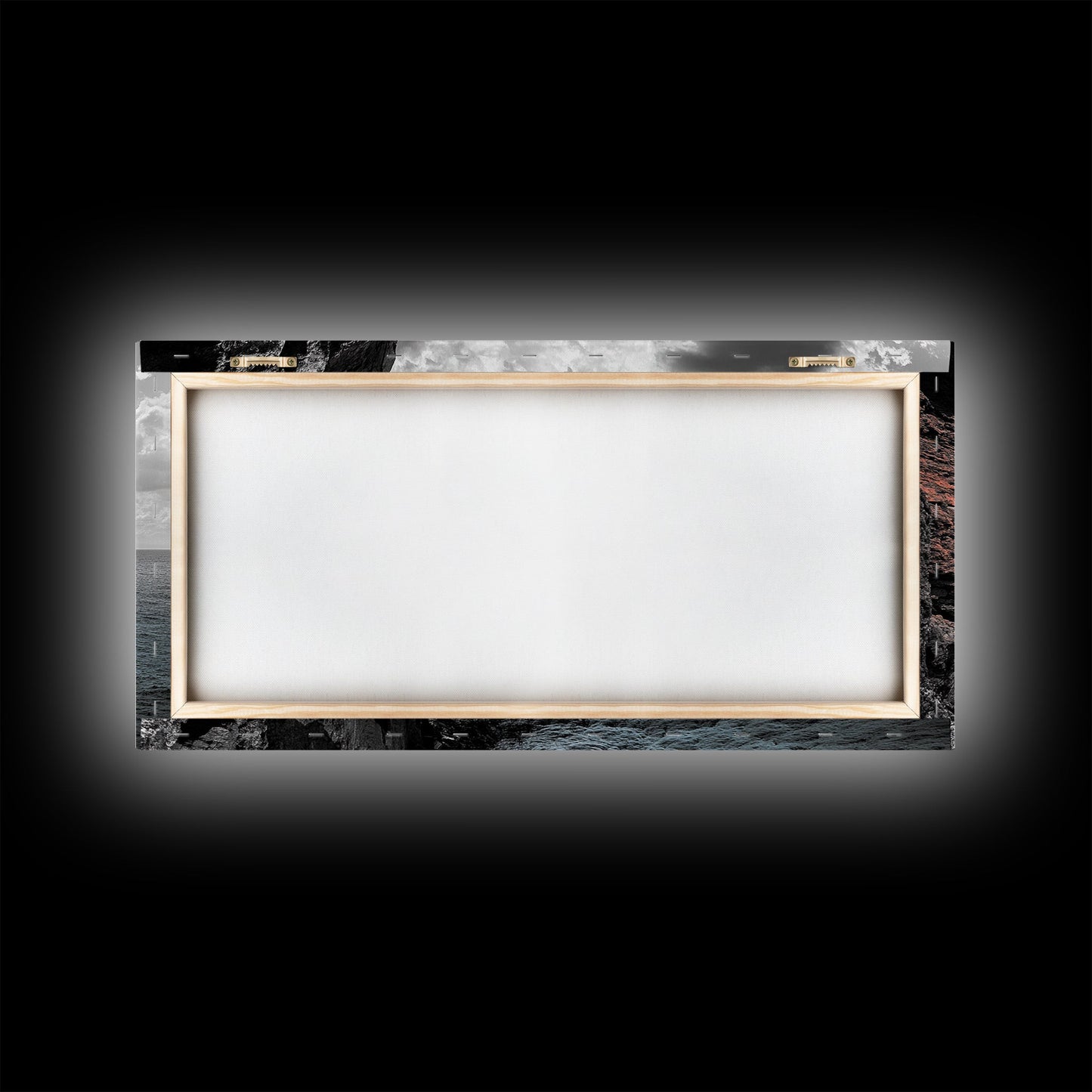 Cliff Edge, Ocean Drop, Moody Seascape, Dramatic Rock Face, Canvas Print modern landscape art, monochrome minimalist decor, bedroom wall art