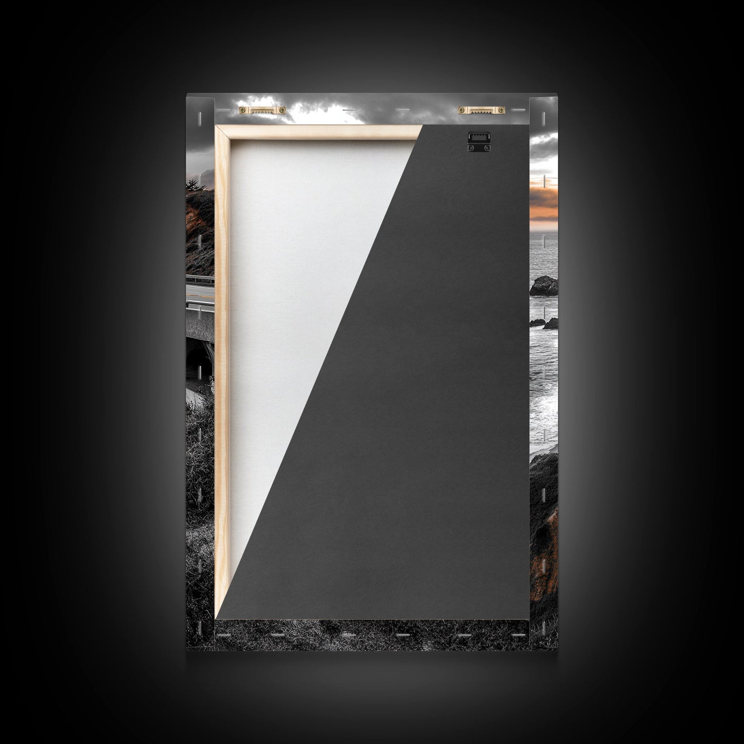 Coastal Highway, Sunset Drive, Scenic Bridge, Canvas Print, Road Trip Wall Art, Adventure Landscape Art, Living Room Statement Piece