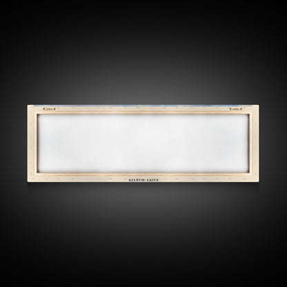 Long Bay, Saint-Martin Watercolor Print, Vacation Gift, Saint-Martin Wall Art, Beach Painting, Beach Decor, Large Wall Art, Wood Frame Art