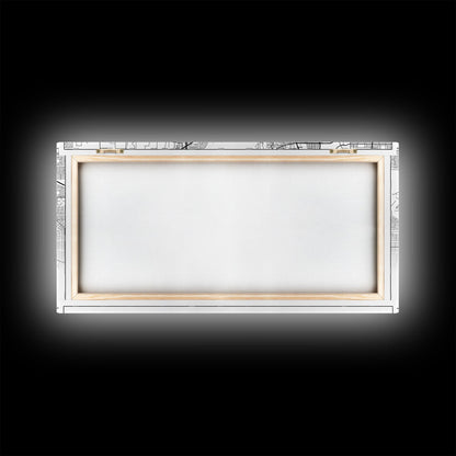 Cape Coral Street Map, Florida Map, Map Print, Modern Art, Wall Art, Canvas Art, Rustic Décor, Bedroom Décor Women, Gift For The Home