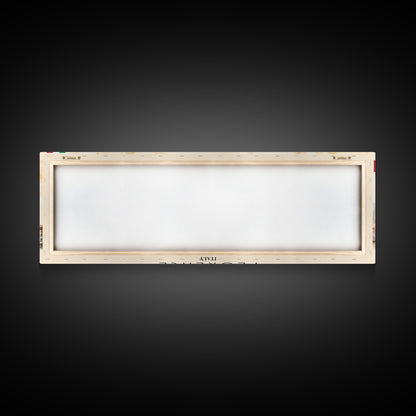 Florence Italy Panoramic Travel Poster, Framed Canvas Print or Metal Wall Art, Travel Art, Home Decor, Panoramic Painting, Midcentury Art