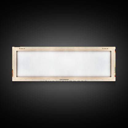 Gelsenkirchen Germany Panoramic Travel Poster, Framed Canvas Print or Metal Wall Art, Travel Art, Home Decor, Panoramic Painting, Midcentury Art