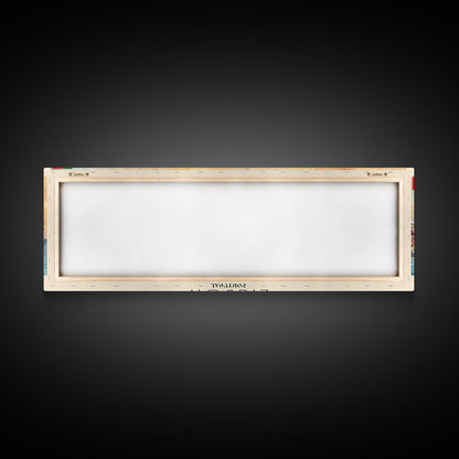 Lisbon Portugal Travel Print Wall Art, Panoramic City Art, Travel Art, Wall Decor, Vacation Gift, Framed Canvas Print Or Metal Art