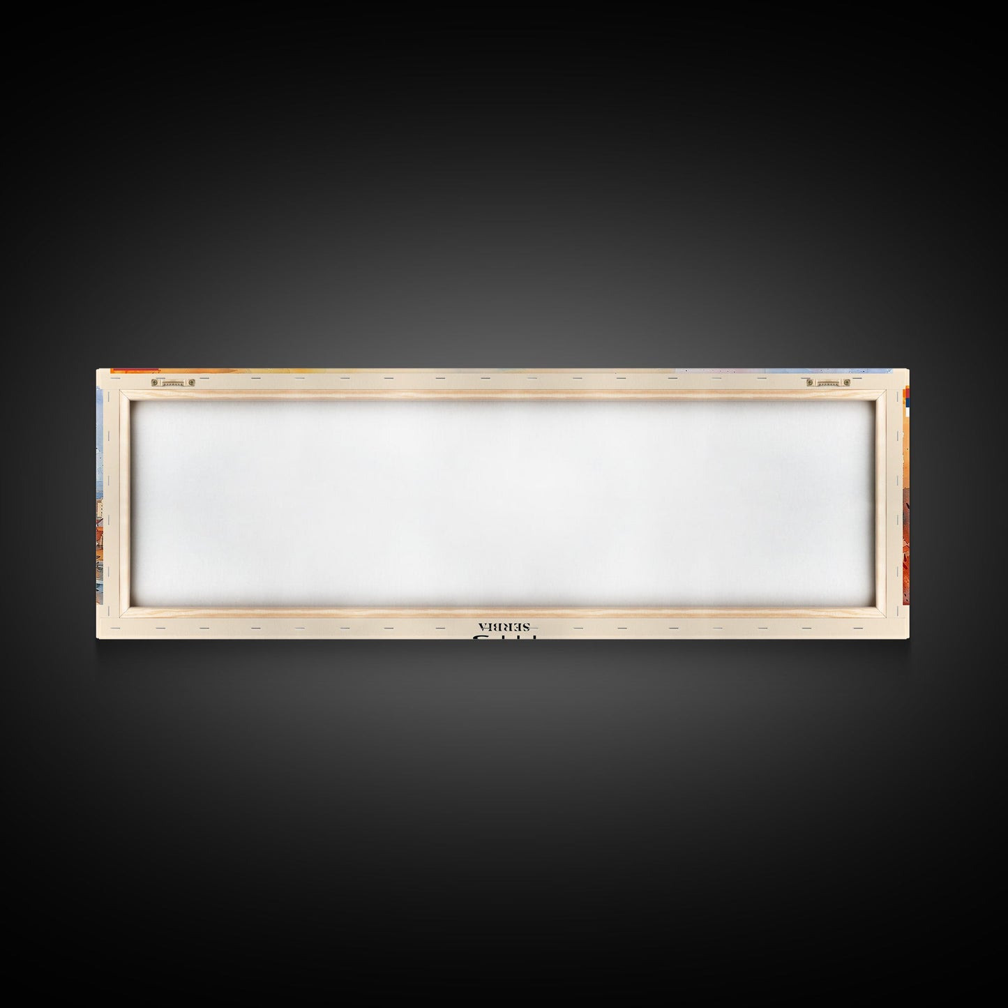 Niš Serbia Panoramic Travel Poster, Framed Canvas Print or Metal Wall Art, Travel Art, Home Decor, Panoramic Painting, Midcentury Art
