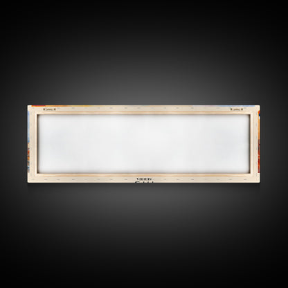 Niš Serbia Panoramic Travel Poster, Framed Canvas Print or Metal Wall Art, Travel Art, Home Decor, Panoramic Painting, Midcentury Art