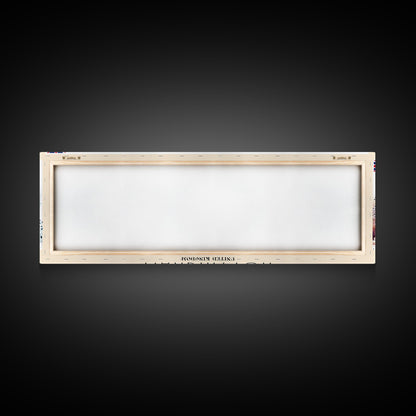 Nottingham United Kingdom Wall Art, Panoramic Travel Poster, Panoramic Framed Canvas Print, City Wall Art, Wall Hanging Home Decor, Travel Art