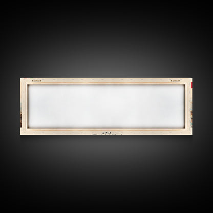 Prato Italy Panoramic Travel Poster, Framed Canvas Print or Metal Wall Art, Travel Art, Home Decor, Panoramic Painting, Midcentury Art