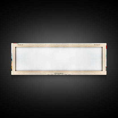 Setbal Portugal Travel Print Wall Art, Panoramic City Art, Travel Art, Wall Decor, Vacation Gift, Framed Canvas Print Or Metal Art