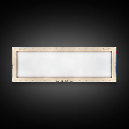 Somewhere Poland Wall Art, Panoramic Travel Poster, Panoramic Framed Canvas Print, City Wall Art, Wall Hanging Home Decor, Travel Art