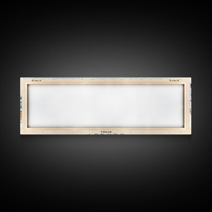 Surgut Russia Panoramic Travel Poster, Framed Canvas Print or Metal Wall Art, Travel Art, Home Decor, Panoramic Painting, Midcentury Art