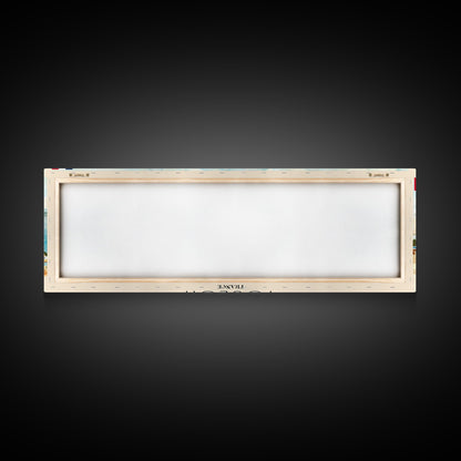 Toulon France Panoramic Travel Poster, Framed Canvas Print or Metal Wall Art, Travel Art, Home Decor, Panoramic Painting, Midcentury Art