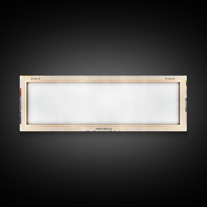 Vilnius Lithuania Wall Art, Panoramic Travel Poster, Panoramic Framed Canvas Print, City Wall Art, Wall Hanging Home Decor, Travel Art