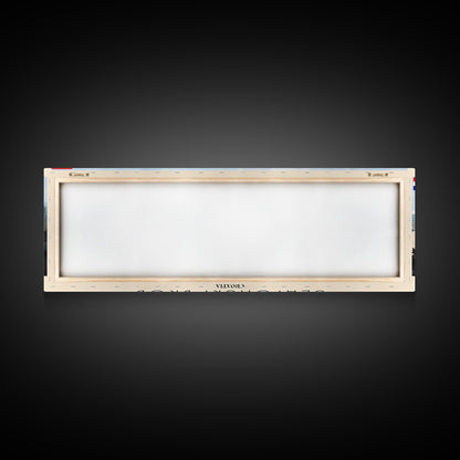 Slavonski Brod Croatia Panoramic Travel Poster, Framed Canvas Print or Metal Wall Art, Travel Art, Home Decor, Panoramic Painting, Midcentury Art