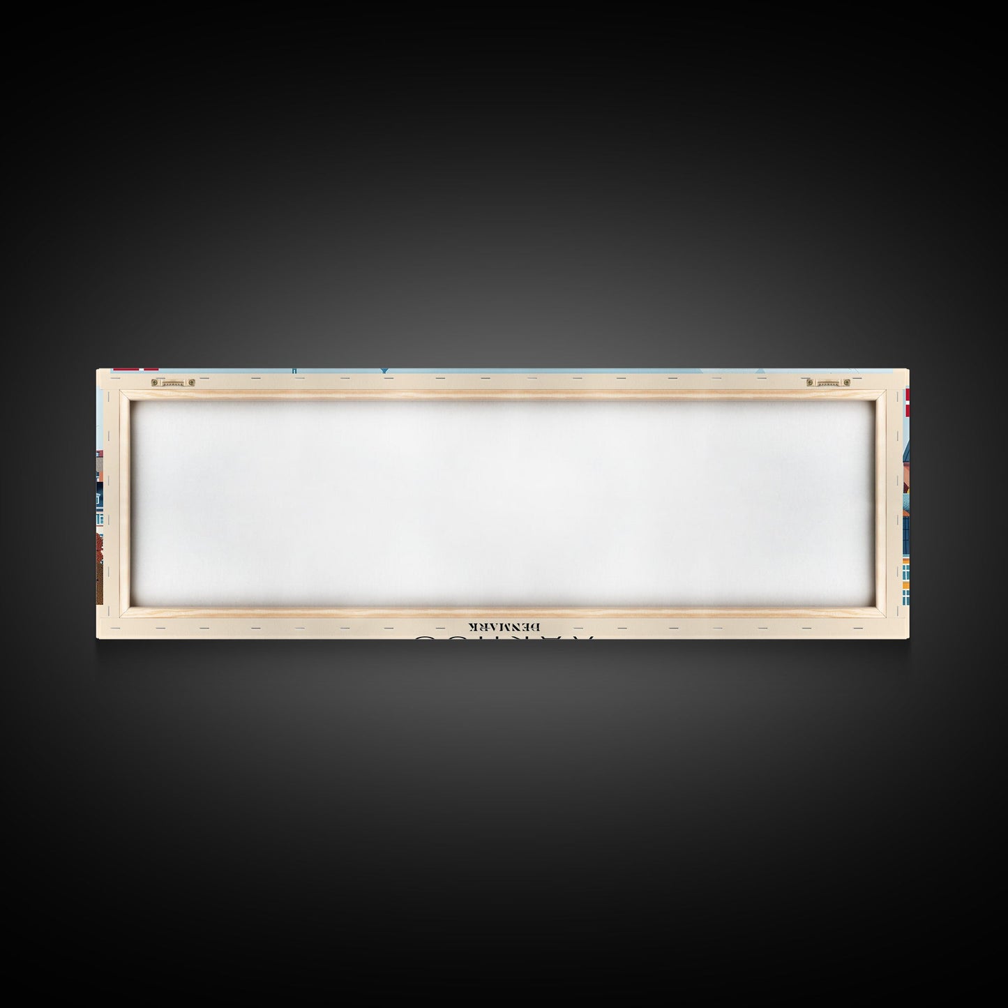 Aarhus Denmark  Panoramic Travel Poster, Framed Canvas Print or Metal Wall Art, Travel Art, Home Decor, Panoramic Painting, Midcentury Art
