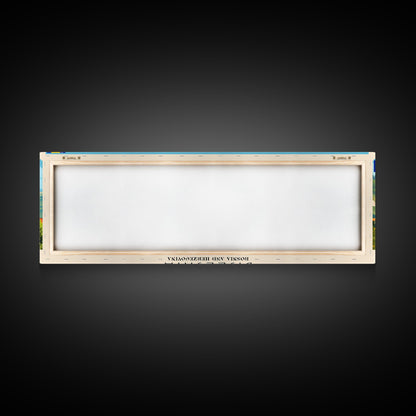 Bijeljina Bosnia Panoramic Travel Poster, Framed Canvas Print or Metal Wall Art, Travel Art, Home Decor, Panoramic Painting, Midcentury Art