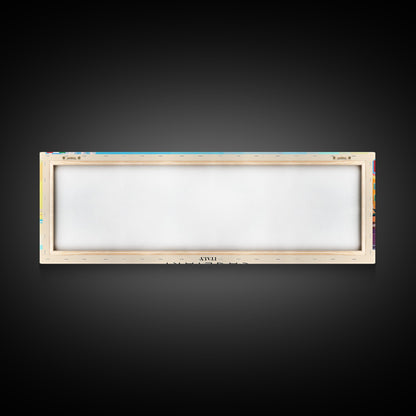 Cagliari Italy Wall Art, Panoramic Travel Poster, Panoramic Framed Canvas Print, City Wall Art, Wall Hanging Home Decor, Travel Art