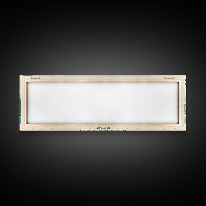 Debrecen Hungary Panoramic Travel Poster, Framed Canvas Print or Metal Wall Art, Travel Art, Home Decor, Panoramic Painting, Midcentury Art