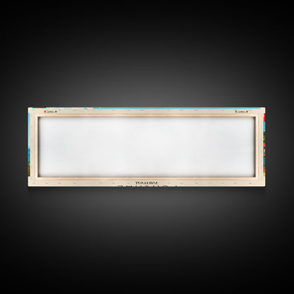 Funchal Portugal Travel Print Wall Art, Panoramic City Art, Travel Art, Wall Decor, Vacation Gift, Framed Canvas Print Or Metal Art