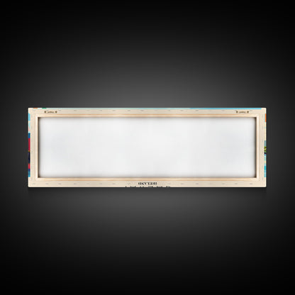 Galway Ireland Panoramic Travel Poster, Framed Canvas Print or Metal Wall Art, Travel Art, Home Decor, Panoramic Painting, Midcentury Art