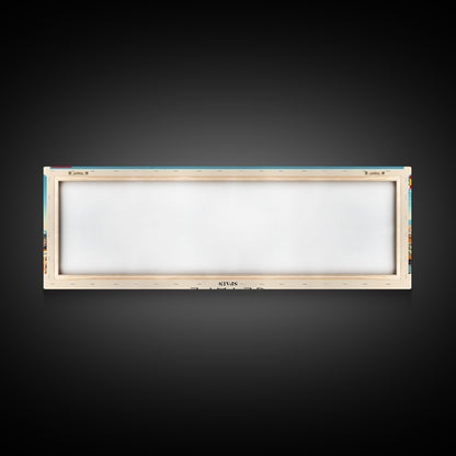 Getafe Spain Panoramic Travel Poster, Framed Canvas Print or Metal Wall Art, Travel Art, Home Decor, Panoramic Painting, Midcentury Art