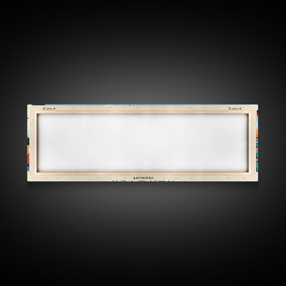 Hanover Germany Panoramic Travel Poster, Framed Canvas Print or Metal Wall Art, Travel Art, Home Decor, Panoramic Painting, Midcentury Art