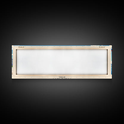 Kazan Russia Panoramic Travel Poster, Framed Canvas Print or Metal Wall Art, Travel Art, Home Decor, Panoramic Painting, Midcentury Art