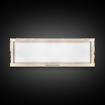 Nottingham United Kingdom Wall Art, Panoramic Travel Poster, Panoramic Framed Canvas Print, City Wall Art, Wall Hanging Home Decor, Travel Art