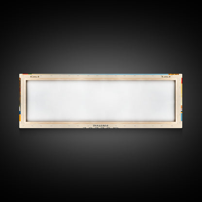 Queluz Portugal Wall Art, Panoramic Travel Poster, Panoramic Framed Canvas Print, City Wall Art, Wall Hanging Home Decor, Travel Art