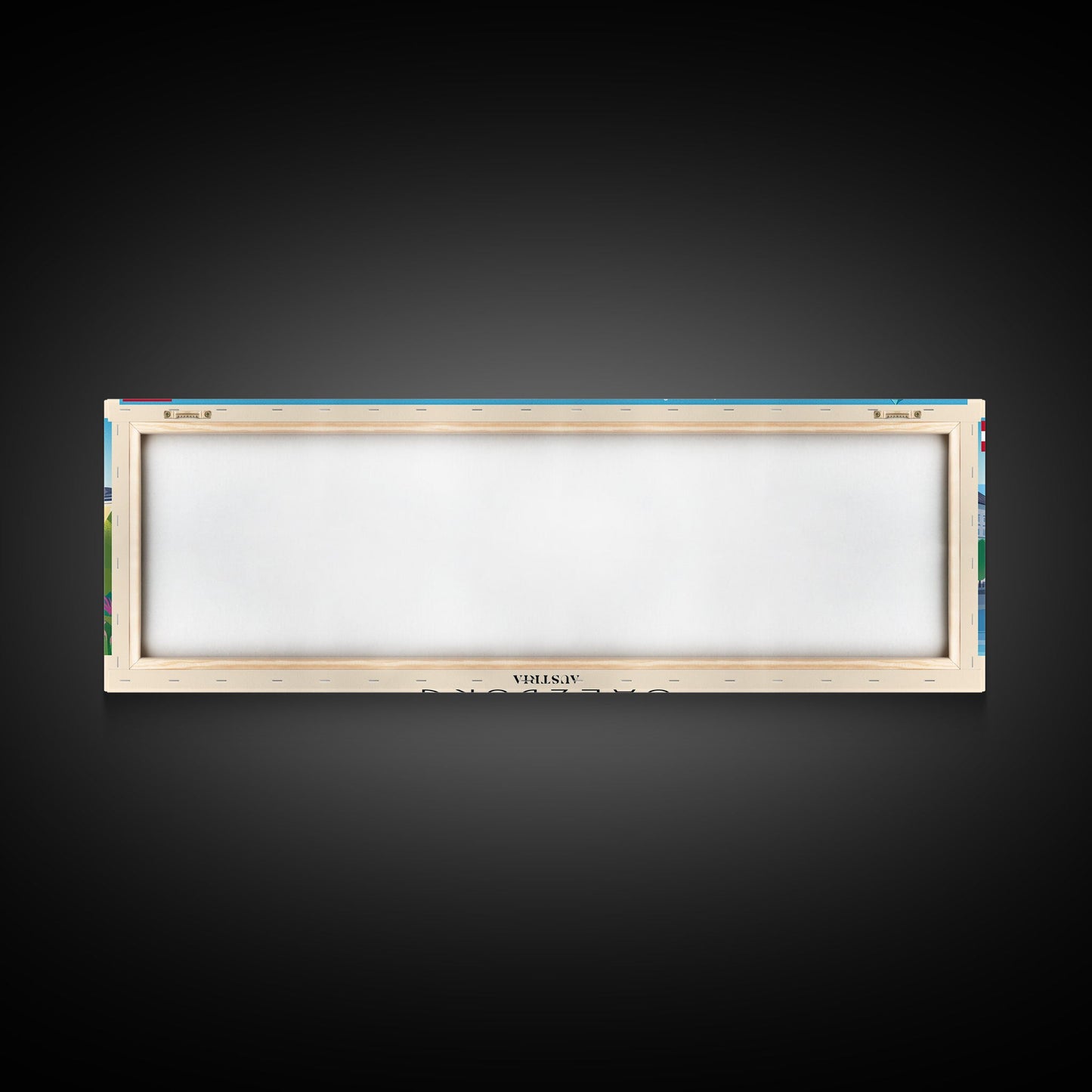 Salzburg Austria Panoramic Travel Poster, Framed Canvas Print or Metal Wall Art, Travel Art, Home Decor, Panoramic Painting, Midcentury Art