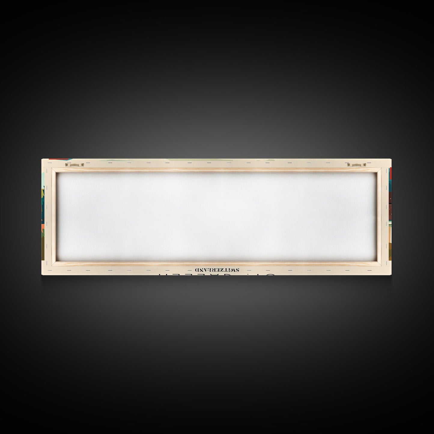 St. Gallen Switzerland Panoramic Travel Poster, Framed Canvas Print or Metal Wall Art, Travel Art, Home Decor, Panoramic Painting, Midcentury Art