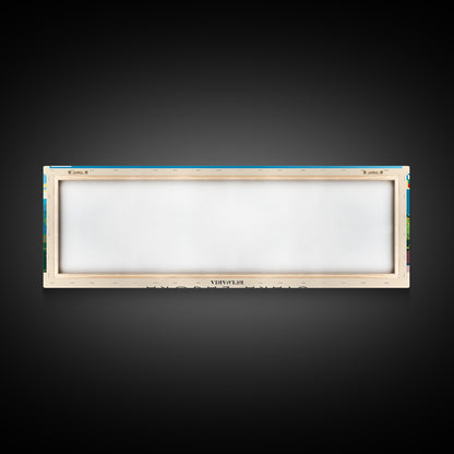 Stara Zagora Bulgaria Wall Art, Panoramic Travel Poster, Panoramic Framed Canvas Print, City Wall Art, Wall Hanging Home Decor, Travel Art