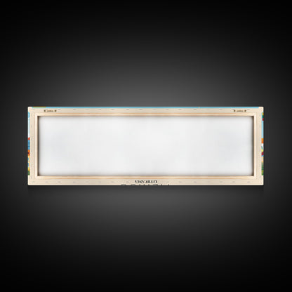 Vilnius Lithuania Wall Art, Panoramic Travel Poster, Panoramic Framed Canvas Print, City Wall Art, Wall Hanging Home Decor, Travel Art