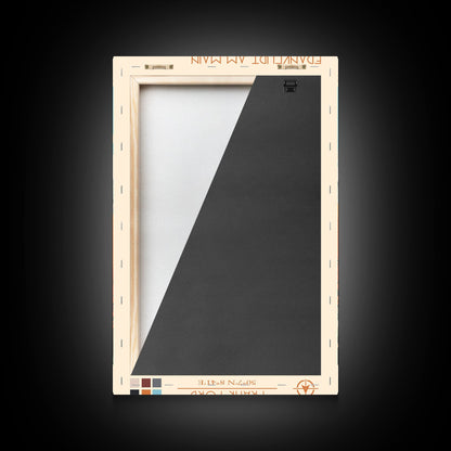 Frankfurt Germany Travel Poster Framed Canvas Print, Midcentury Modern Art, Pop Art Wall Decor, Scenic Wall Art, Living Room Decoration, Office Gift