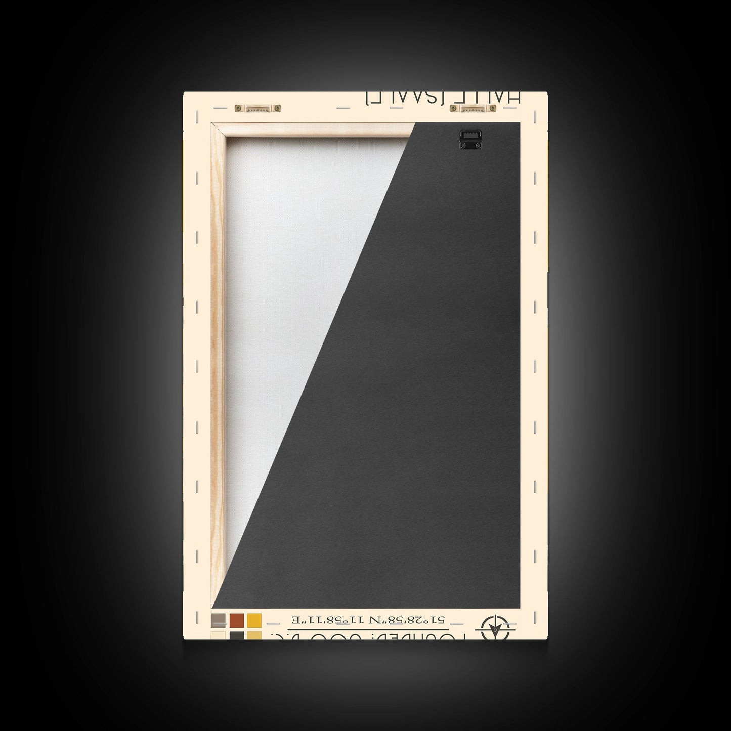 Halle Germany Travel Poster Framed Canvas Print, Midcentury Modern Art, Pop Art Wall Decor, Scenic Living Room Art, Bedroom Decor