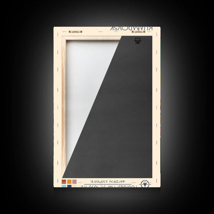 Khabarovsk Russia Travel Poster Framed Canvas Print, Midcentury Modern Art, Pop Art Wall Decor, Home Decor, Vacation Gift, Office Art